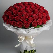 Букет 101 Красная роза Блэк Мэджик в Хоринске