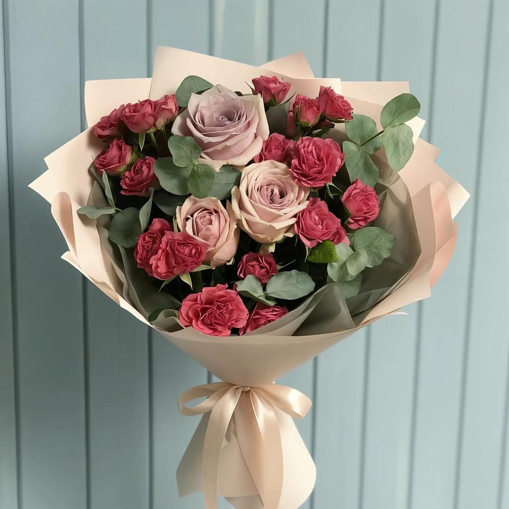 Букет цветов из: Гвоздики и Розы в Хоринске
