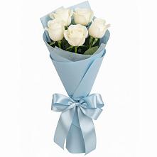Букет 5 Белых роз Проуд в Хоринске
