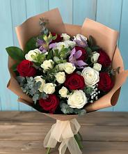 Букет цветов из:  Розы и Альстромерии в Хоринске