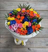 Букет цветов из:  Розы и Хризантемы в Хоринске