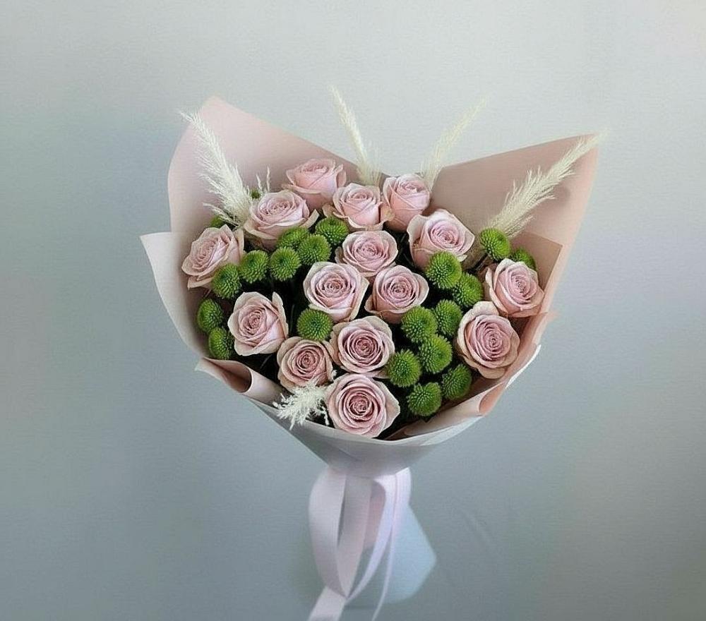 Букет цветов из: Розы и Хризантемы в Хоринске