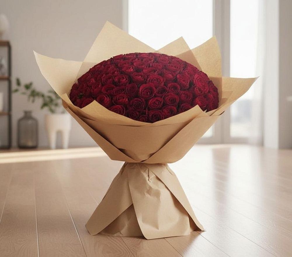 Букет 101 Красная роза в Хоринске